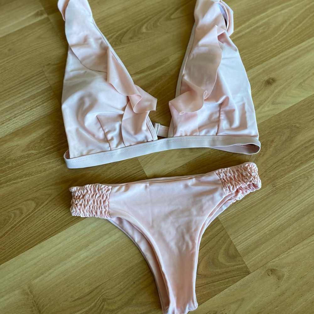 Pink Ruffle Bikini